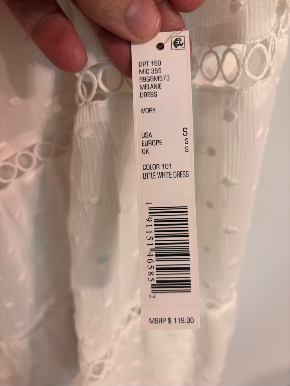 GIANNI BINI NWT Melanie White Long Sleeve Dress - Picture 7 of 12